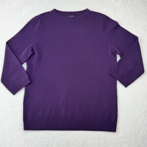 Talbots 100% Cashmere Sweater. Women’s size M. 3/4 length sleeves. Purple.